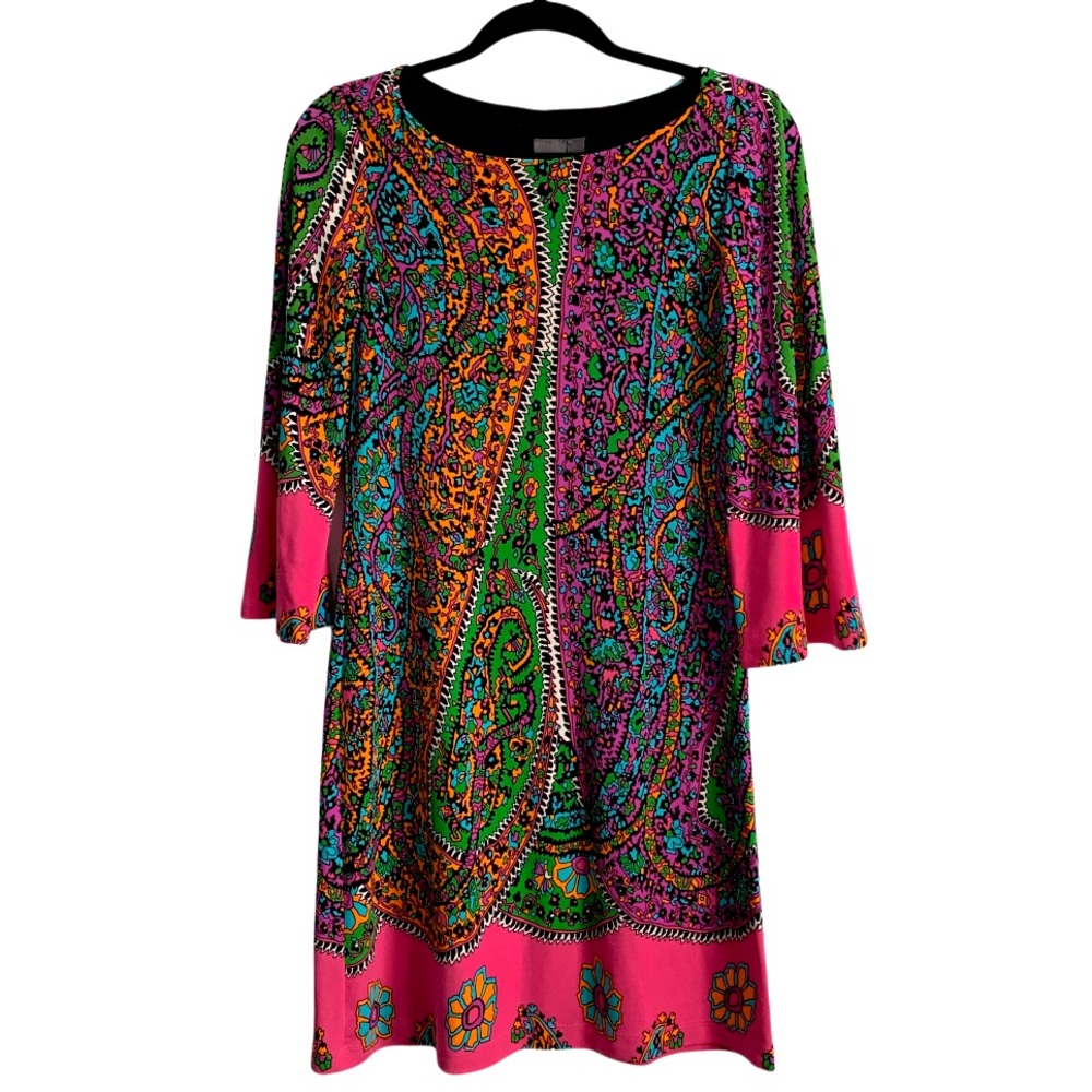 Muse Retro 70’s Style Printed Mini Dress